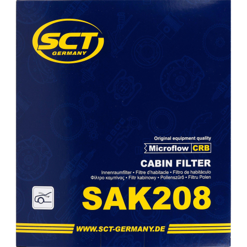 SAK 208 - Carbon(Black) Cabin Filter for Toyota Camry, Vios, Corolla Altis)